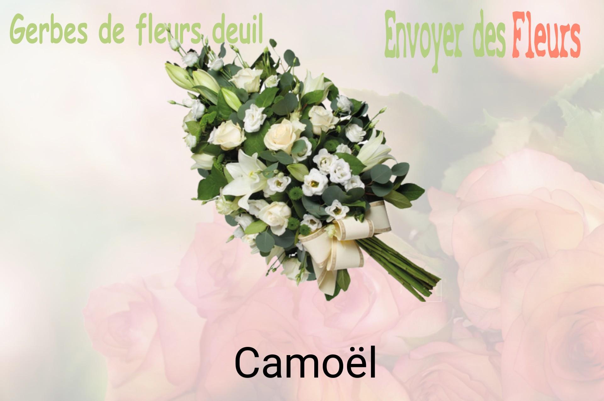 Gerbe de fleurs de deuil livrée à Camoël